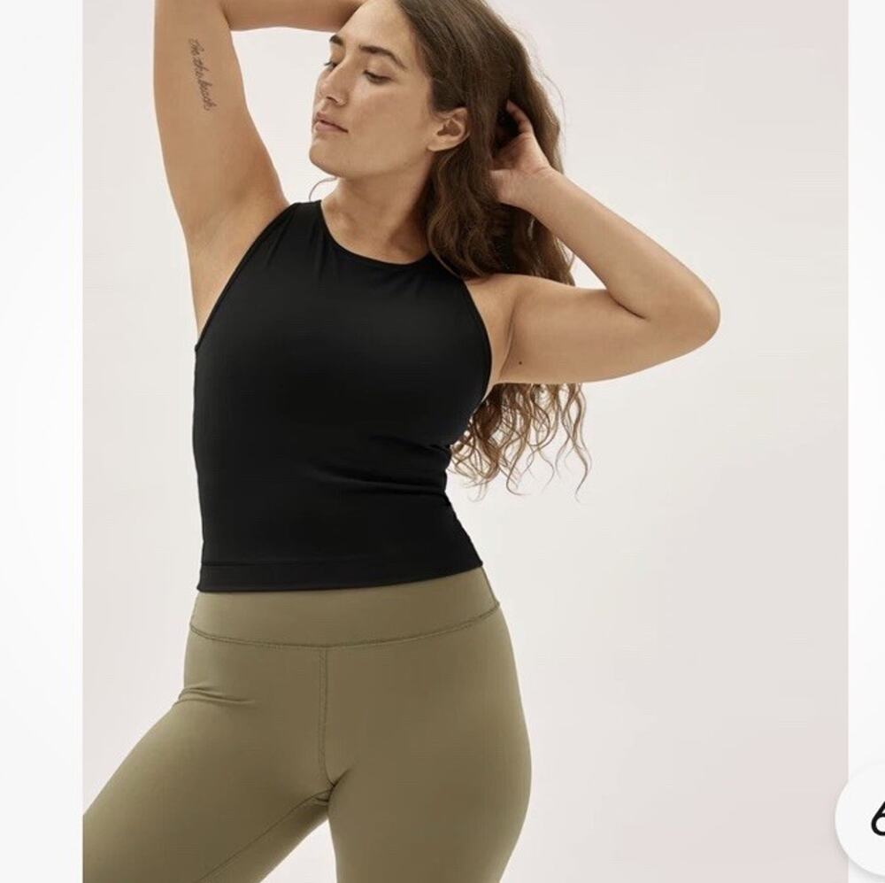 Everlane The Perform Tank Shelf Bra Sleeveless Stretch Blue XXS
